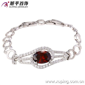 73054 Fashion Luxury Rhodium CZ Diamond Imitation Jewelry Bracelet for Women